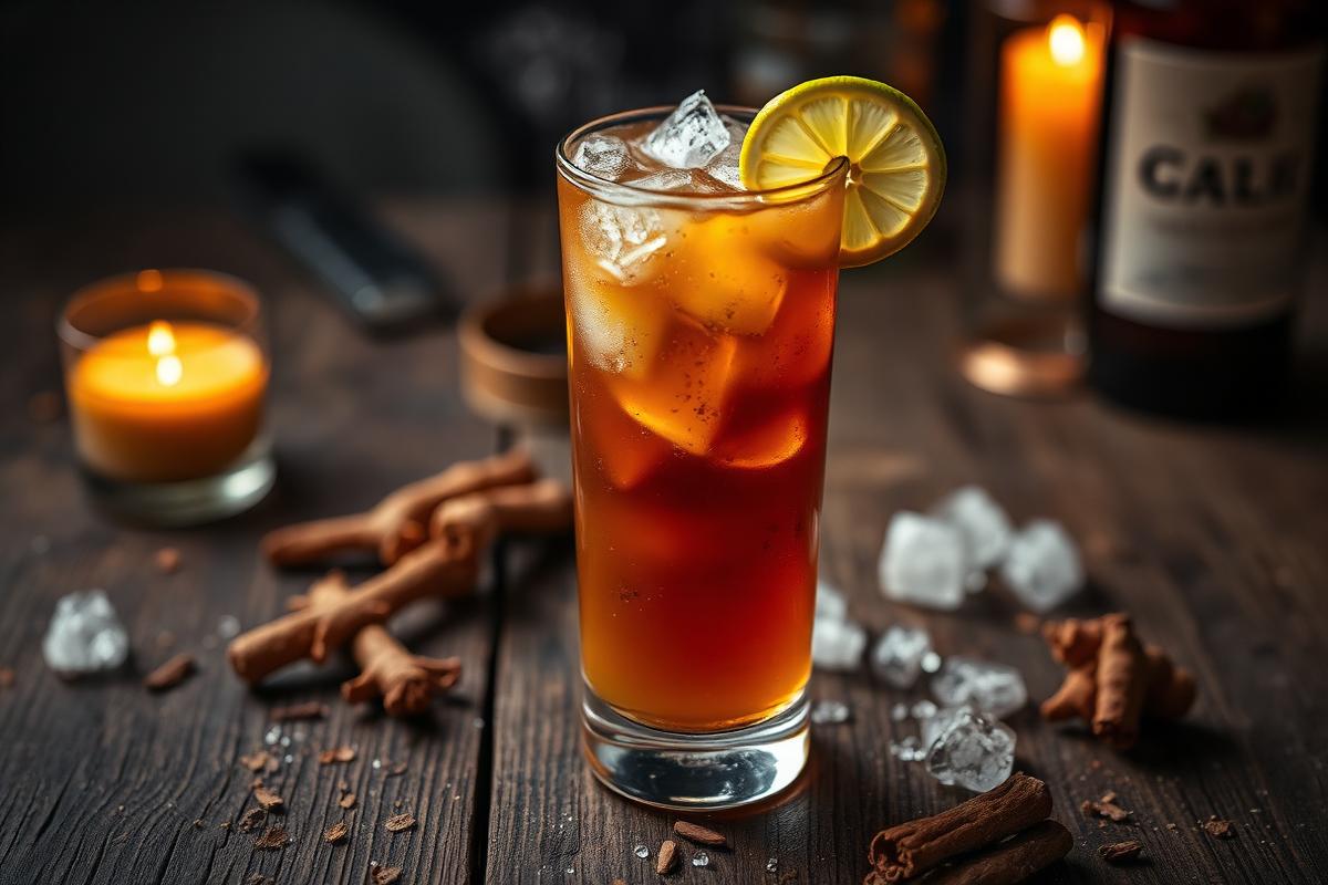 Dark & Stormy made with Dilay 1949 Spiced Rum