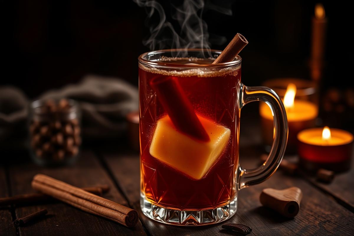 Hot Buttered Rum made with Dilay 1949 Spiced Rum
