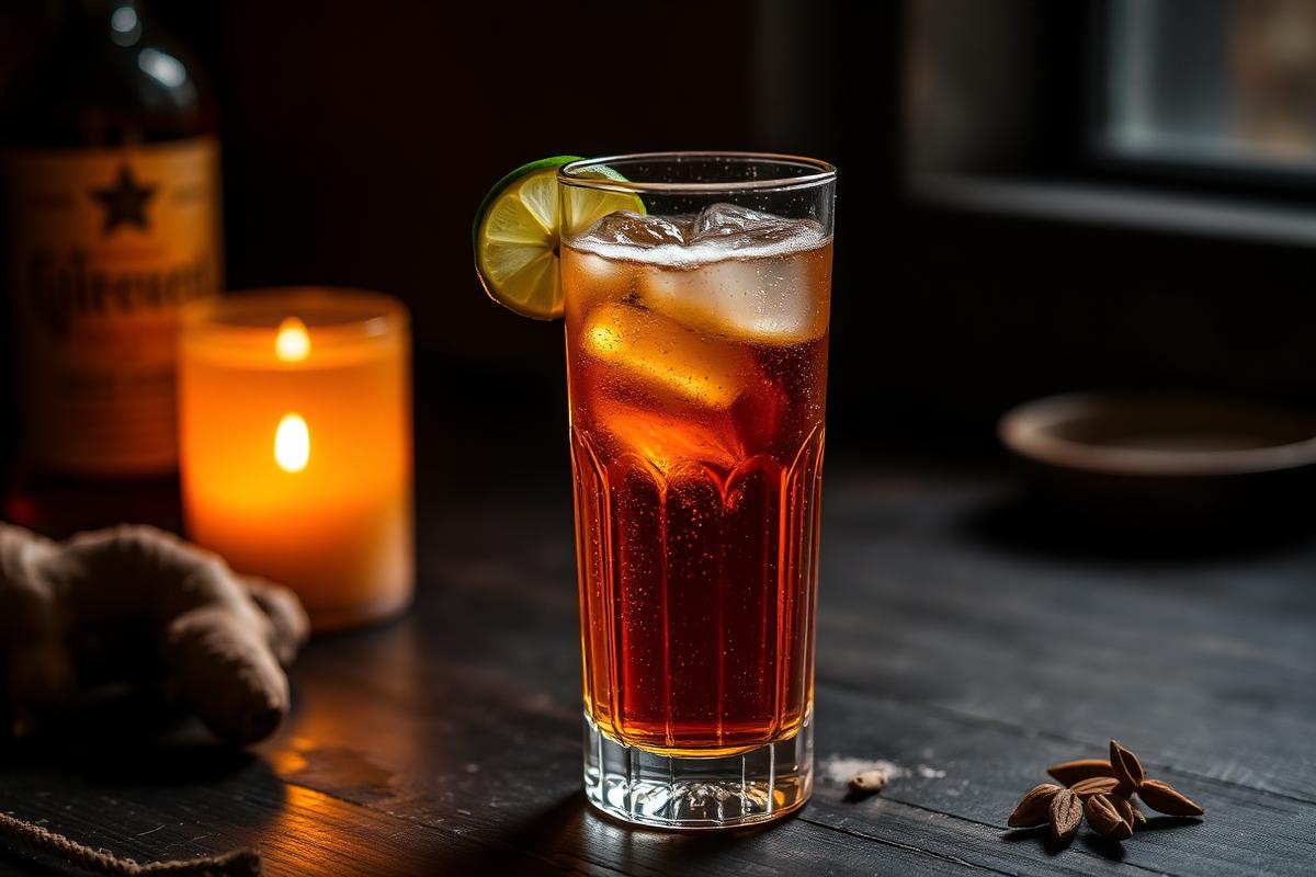 Spiced Rum & Ginger Beer made with Dilay 1949 Spiced Rum