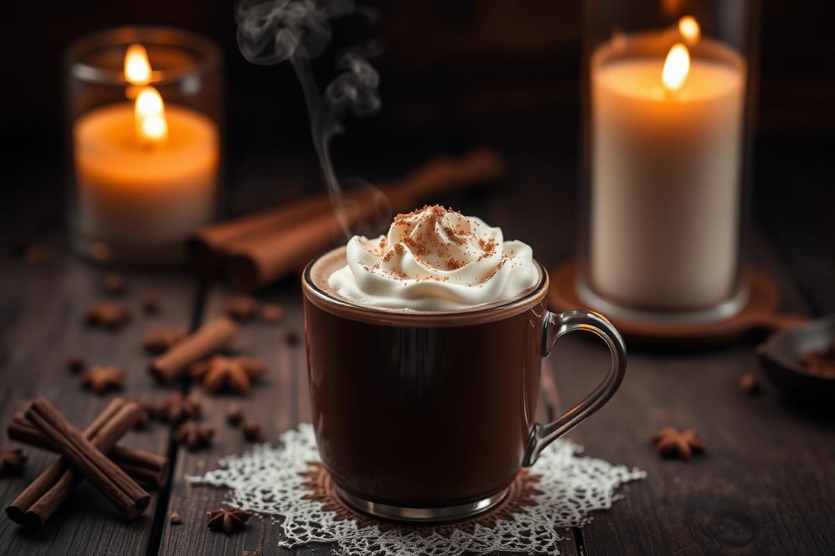 Spiced Rum Hot Chocolate made with Dilay 1949 Spiced Rum
