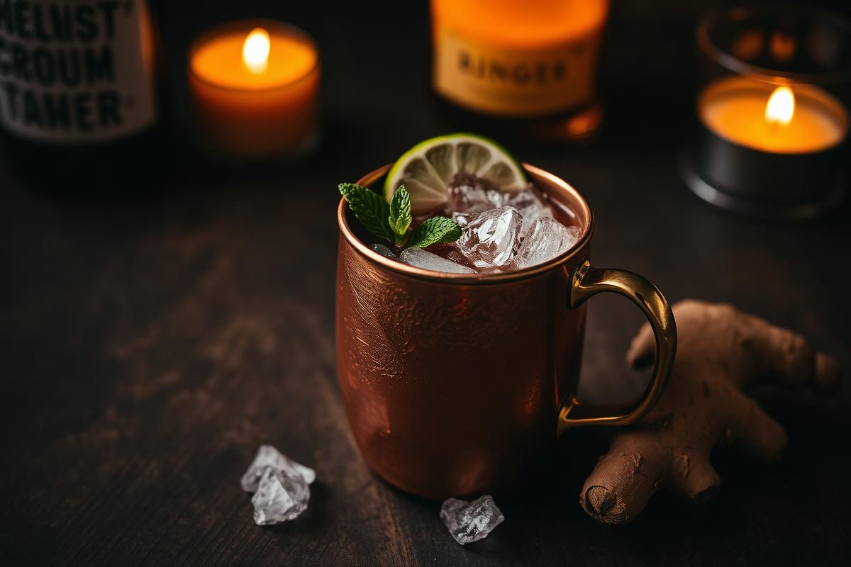 Spiced Rum Mule made with Dilay 1949 Spiced Rum