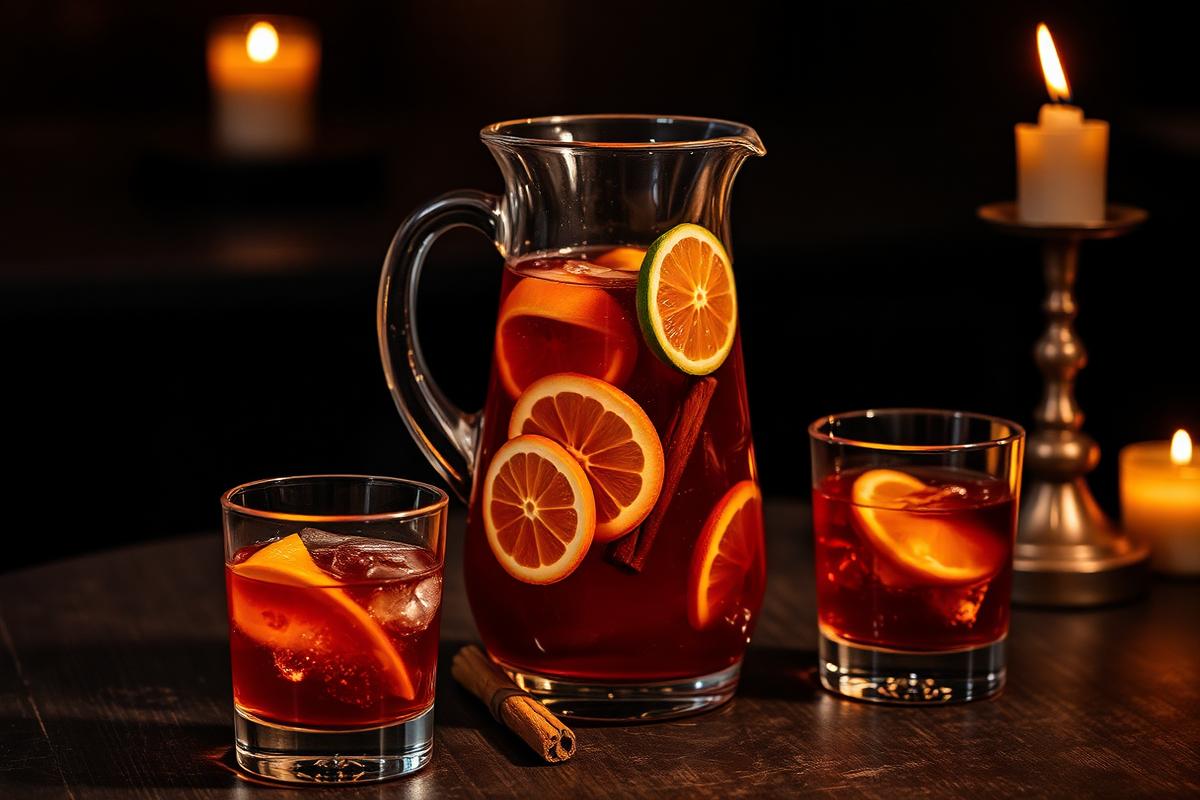 Spiced Rum Punch made with Dilay 1949 Spiced Rum